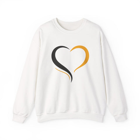 Black and Yellow Heart - Heavy Blend™ Crewneck Sweatshirt Sweatshirt - YinzerShop