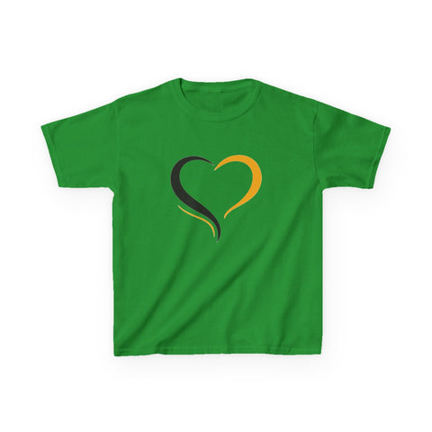Black and Yellow Heart - Kids Graphic T-Shirt Kids Apparel - YinzerShop