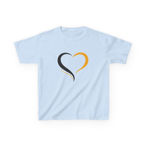 Black and Yellow Heart - Kids Graphic T-Shirt Kids Apparel - YinzerShop