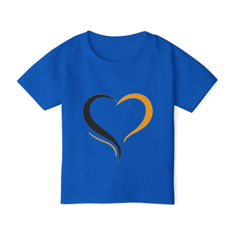 Black and Yellow Heart - Toddler T-Shirt Kids Apparel - YinzerShop