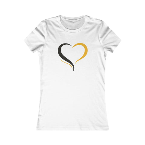 Black and Yellow Heart - Women's Favorite Tee T-Shirt - YinzerShop