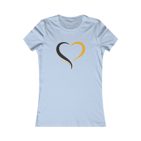 Black and Yellow Heart - Women's Favorite Tee T-Shirt - YinzerShop