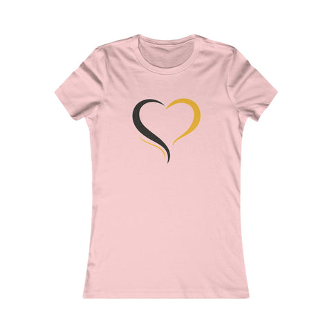 Black and Yellow Heart - Women's Favorite Tee T-Shirt - YinzerShop