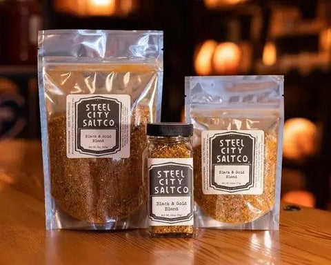 Black Gold Blend Grilled Food Rub – Hickory Smoked Salt & Citrus Pepper Mix For Game Day Spices - YinzerShop