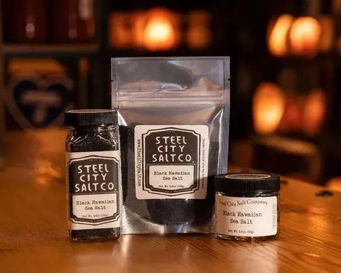 Black Hawaiian Sea Salt | Fine Grain Lava Sea Salt For Cooking & Barbecue Seasoning - YinzerShop
