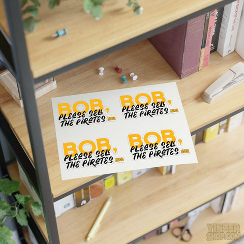 Bob Nutting Please Sell the Pittsburgh Pirates Team Stickers - Sheet with 4 per sheet Stickers Printify 8.5" × 11" Transparent Die Cut