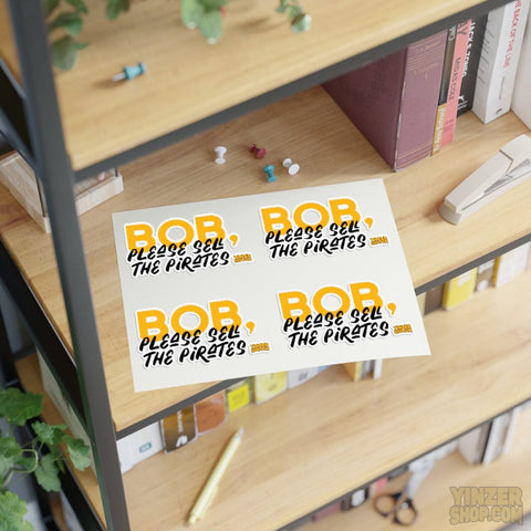 Bob Nutting Please Sell the Pittsburgh Pirates Team Stickers - Sheet with 4 per sheet Stickers Printify 8.5" × 11" White Die Cut