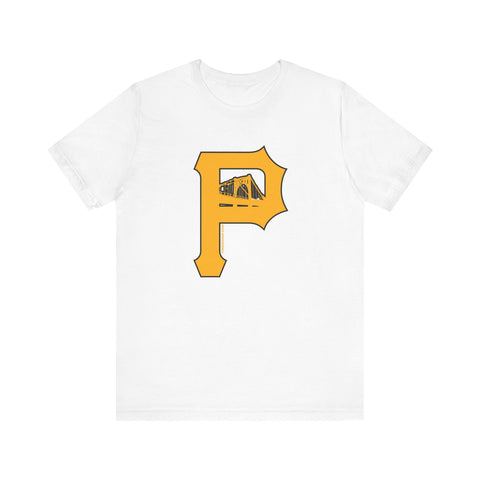 Bridges - P for Pittsburgh Series - Short Sleeve Tee T-Shirt - YinzerShop
