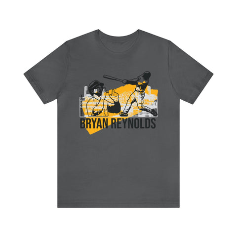 Bryan Reynolds Pittsburgh Headliner Series T-Shirt - Short Sleeve Tee T-Shirt Printify Asphalt S 