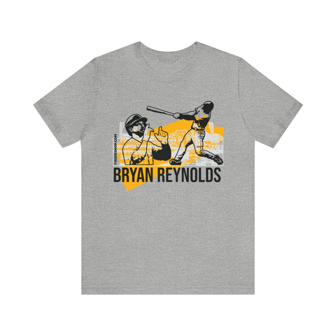 Bryan Reynolds Pittsburgh Headliner Series T-Shirt - Short Sleeve Tee T-Shirt Printify Athletic Heather S 