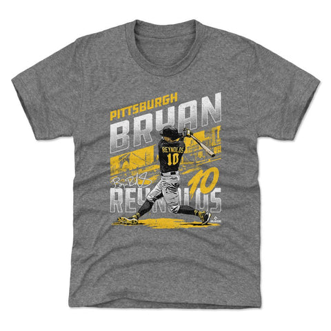Bryan Reynolds T-Shirt - Kids Crewneck Tee | Pittsburgh City Short Sleeve Shirt Kids T-Shirt - YinzerShop
