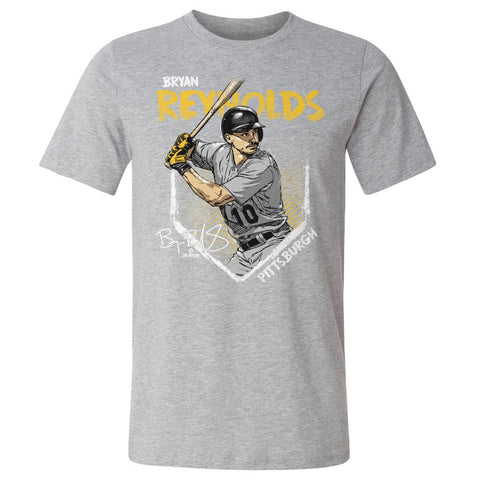 Bryan Reynolds T-Shirt - Pittsburgh Baseball Tee | Cotton Crewneck Short Sleeve Shirt Men's Cotton T-Shirt - YinzerShop
