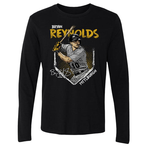 Bryan Reynolds T-Shirt – Pittsburgh Sports Shirt | Crewneck Long Sleeve Baseball Fan Tee Men's Long Sleeve T-Shirt - YinzerShop