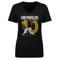 Bryan Reynolds V-Neck Cotton T-Shirt – Pittsburgh Fan Apparel | Digital Print Design Women's V-Neck T-Shirt - YinzerShop