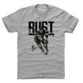 Bryan Rust Cotton T-Shirt - Durable Crewneck Tee, Soft Heather Gray Summer Shirt Men's Cotton T-Shirt - YinzerShop