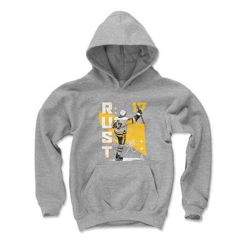 Bryan Rust Hoodie - Kids Hooded Sweatshirt | Vintage Pittsburgh Fan Gear Kids Youth Hoodie - YinzerShop
