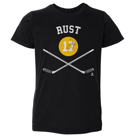 Bryan Rust T-Shirt – Kids Cotton Crewneck Tee | Pittsburgh Hockey Shirt Kids Toddler T-Shirt - YinzerShop