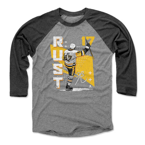 Bryan Rust Vintage Retro T-Shirt – Pittsburgh Crewneck Raglan Slim Fit Tee Men's Baseball T-Shirt - YinzerShop