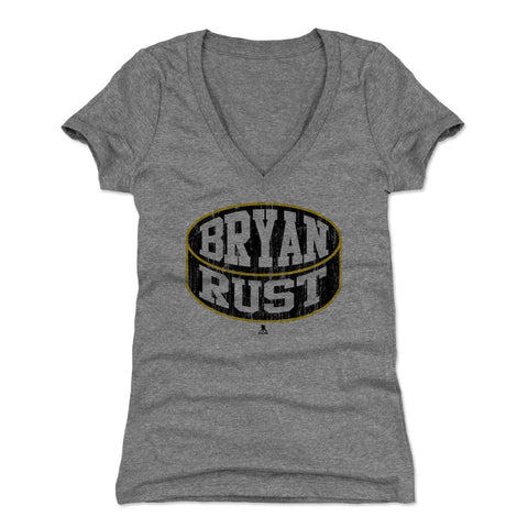 Bryan Rust Women's V-Neck T-Shirt – Slim Fit Breathable Deep V Collar Shirt Women's V-Neck T-Shirt - YinzerShop