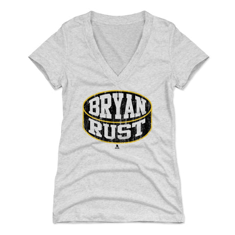 Bryan Rust Women's V-Neck T-Shirt – Slim Fit Breathable Deep V Collar Shirt Women's V-Neck T-Shirt - YinzerShop