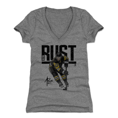 Bryan Rust Women's V-Neck T-Shirt – Slim Fit, Breathable Sports Tee Women's V-Neck T-Shirt - YinzerShop