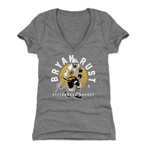 Bryan Rust Women's V-Neck T-Shirt – Slim Fit Breathable V Collar Tee Women's V-Neck T-Shirt - YinzerShop