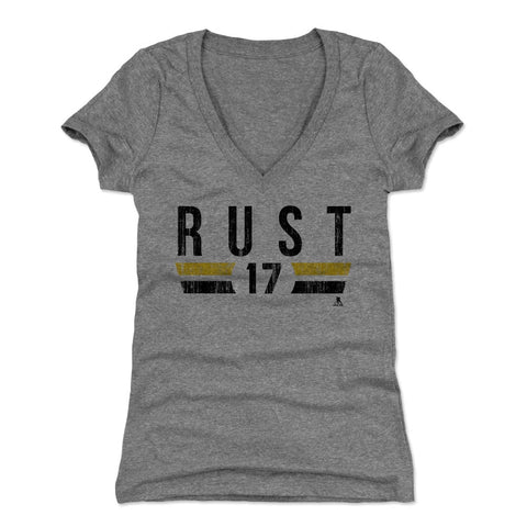Bryan Rust Women's V-Neck T-Shirt - Slim Fit Tri Blend Fabric Casual Top Women's V-Neck T-Shirt - YinzerShop