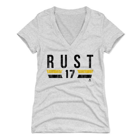 Bryan Rust Women's V-Neck T-Shirt - Slim Fit Tri Blend Fabric Casual Top Women's V-Neck T-Shirt - YinzerShop