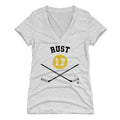 Bryan Rust Womens V Neck T Shirt - Slim Fit Tri Blend Fabric Tee for Sports Fans Women's V-Neck T-Shirt - YinzerShop