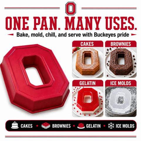 Ohio State Buckeyes Cake Pan – Officially Licensed Silicone Non Stick Mold
