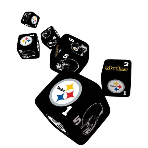 Pittsburgh Steelers Dice - Licensed Sports Dice Set | Standard Size Dice For Craps & Games