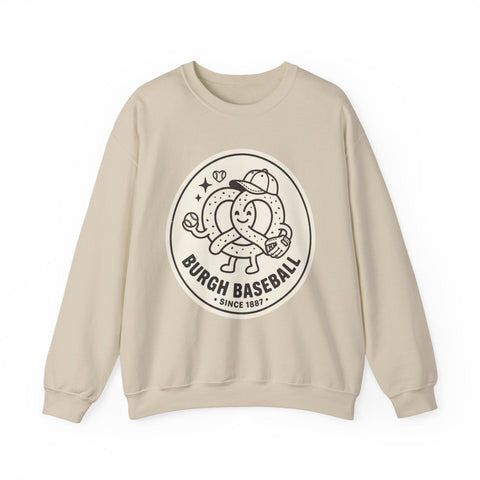 Burgh Baseball Round Logo Crewneck, Pittsburgh Pride | Local Baseball Apparel Sweatshirt - YinzerShop