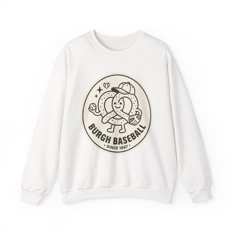 Burgh Baseball Round Logo Crewneck, Pittsburgh Pride | Local Baseball Apparel Sweatshirt - YinzerShop