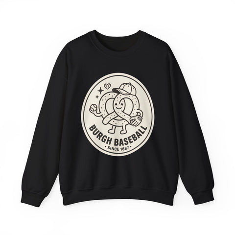 Burgh Baseball Round Logo Crewneck, Pittsburgh Pride | Local Baseball Apparel Sweatshirt - YinzerShop