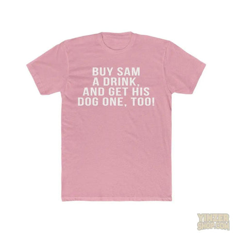 Buy Sam A Drink - T-Shirt T-Shirt Printify Solid Light Pink S 