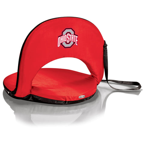 Portable Reclining Seat - Official Ohio State Chair with Adjustable Backrest & Foam Padding