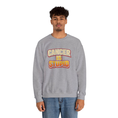 Cancer Awareness Sweatshirt – Cancer Is Stupid Crewneck | Soft Cotton Blend Sweatshirt - YinzerShop