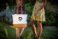 Canvas and Willow Tote - Pittsburgh Penguins Chic Basket and Canvas Bag Licensed - YinzerShop