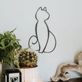 Cat Wall Decor - Rust Resistant Metal Wall Art | Indoor Sign with Velcro Hanging Wall Decor - YinzerShop
