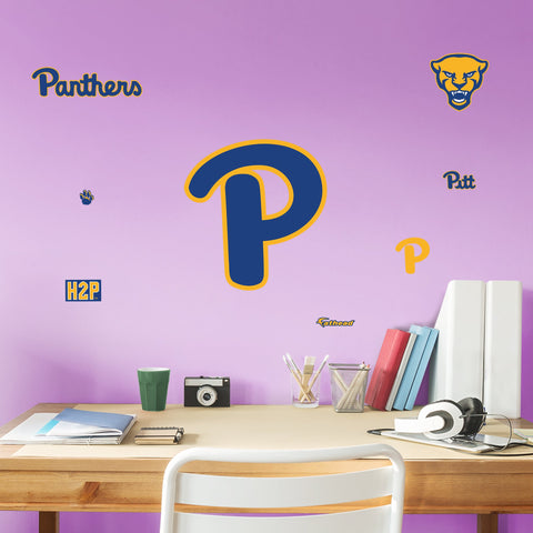 Pittsburgh Panthers: Secondary Logo - Officially Licensed Removable Wall Decal