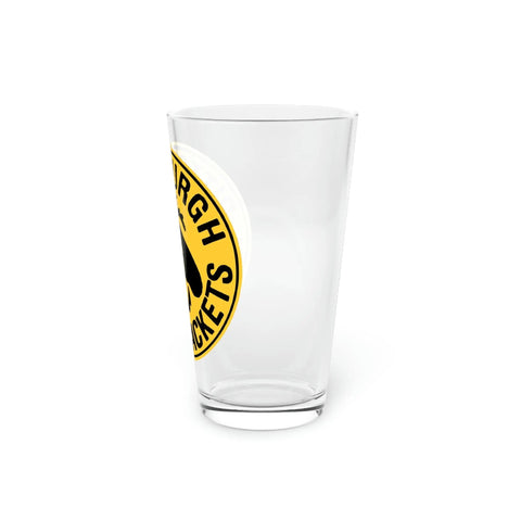 Pittsburgh Yellow Jackets Pint Glass  Vintage Ice Hockey   