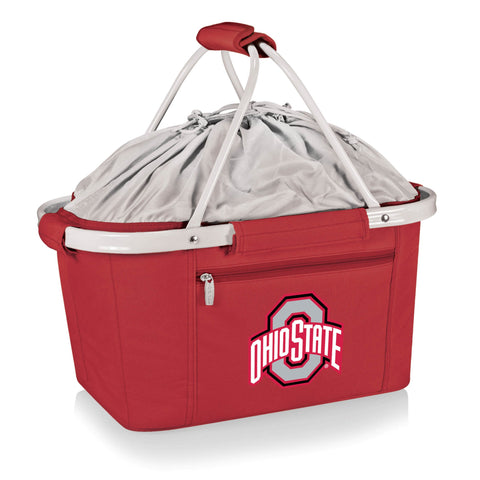 Ohio State Buckeyes - Metro Basket Collapsible Cooler Tote  Picnic Time Family of Brands   