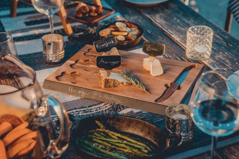 Ohio State Buckeyes - Delio Acacia Cheese Cutting Board & Tools Set  Picnic Time Family of Brands   