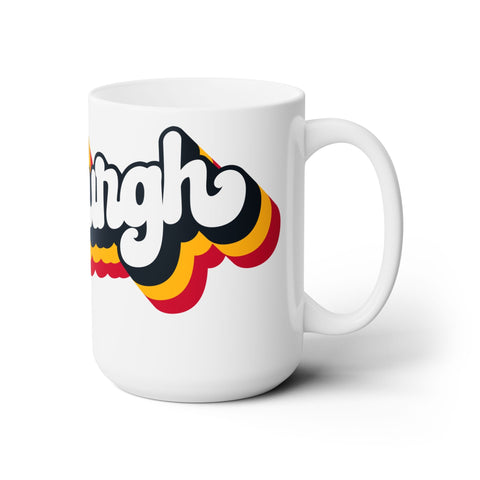 Ceramic Coffee Mug – Pittsburgh Retro Design 15 oz Coffee Cup With Handle Mug - YinzerShop