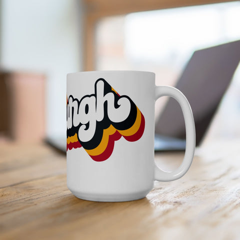 Ceramic Coffee Mug – Pittsburgh Retro Design 15 oz Coffee Cup With Handle Mug - YinzerShop
