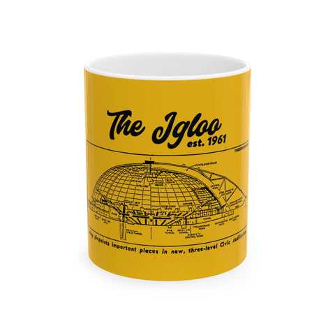 Ceramic Coffee Mug - The Igloo 1961 Retro Pittsburgh Sports Mug | Durable 11oz Cup Mug - YinzerShop