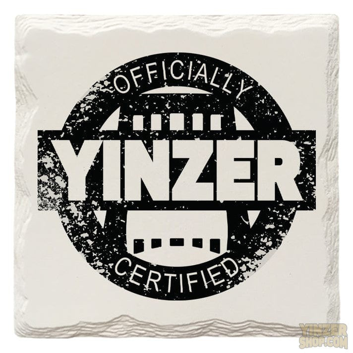 Certified Yinzer | Black & Tan | Drink Coasters Coasters MillWoodArt   