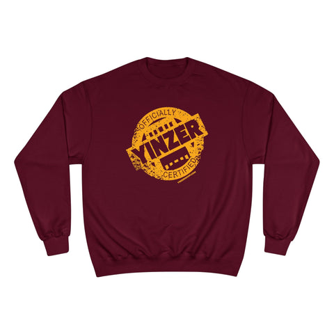 Certified Yinzer - Champion Crewneck Sweatshirt Sweatshirt - YinzerShop