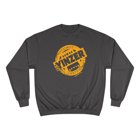 Certified Yinzer - Champion Crewneck Sweatshirt Sweatshirt - YinzerShop