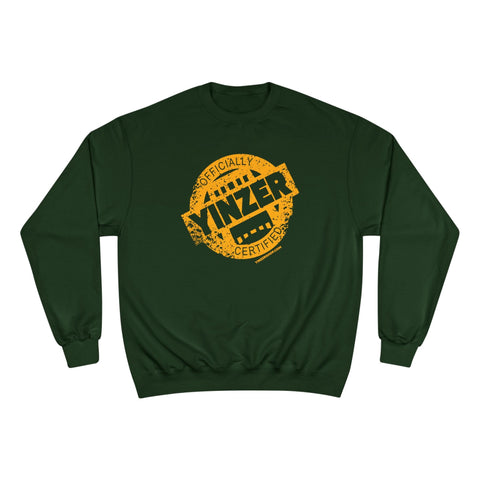 Certified Yinzer - Champion Crewneck Sweatshirt Sweatshirt - YinzerShop